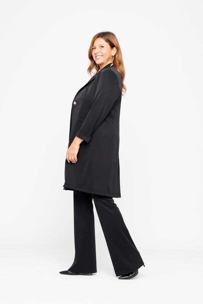 Giacca Procida lurex punto milano nero