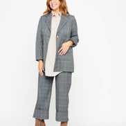 Panta Havana galles lurex grigio con baschina