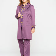 Procida Jacket in Purple Herringbone