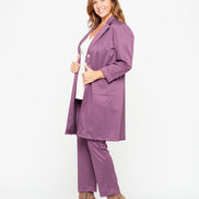 Procida Jacket in Purple Herringbone