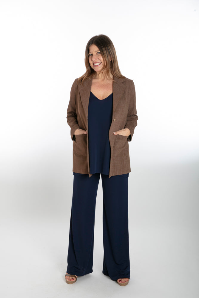 Easy Paros Fluid Top in Navy