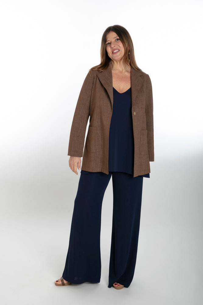 Easy Paros Fluid Top in Navy