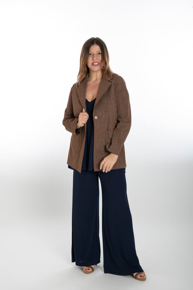 Easy Paros Fluid Top in Navy