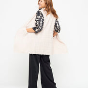 Gilet Barcelona bouclè avorio