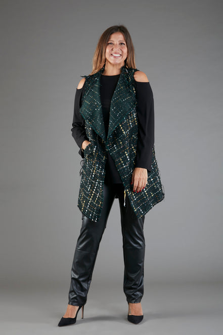 Gilet Barcelona bouclè verde