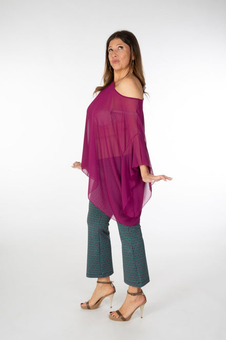 Capri Top in Cyclamen Voile
