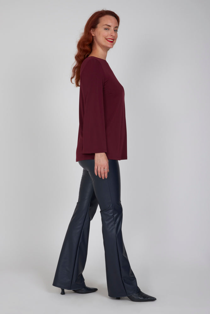 Maglia Giulia fluido vino