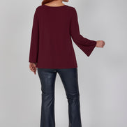 Maglia Giulia fluido vino