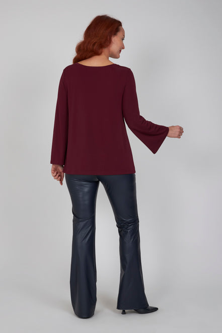 Maglia Giulia fluido vino