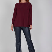 Maglia Giulia fluido vino