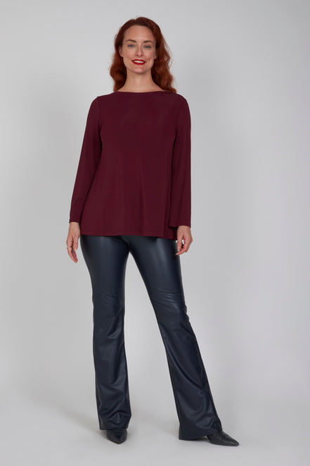 Maglia Giulia fluido vino