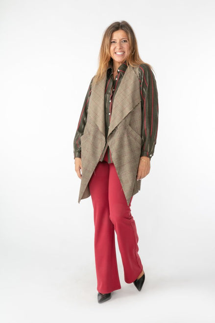 Panta Milano lungo rosso con baschina