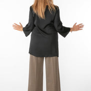 Panta Firenze jacquard marrone con baschina