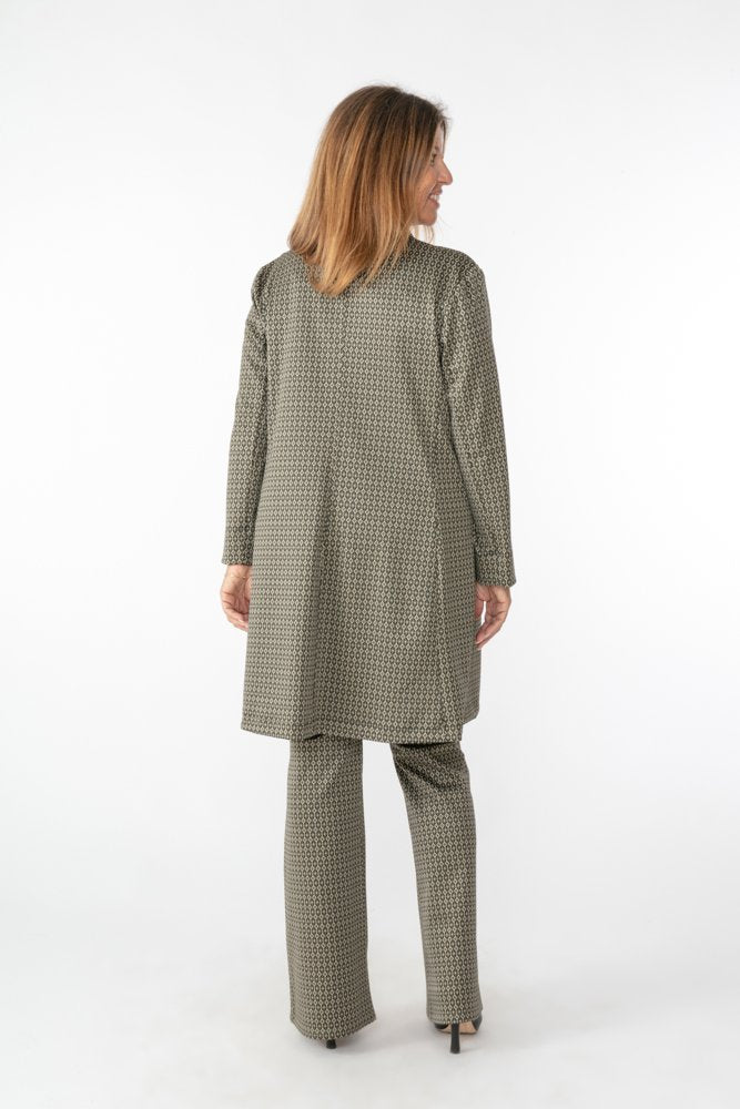 Panta Milano jacquard militare con baschina