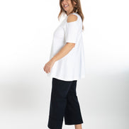 Panta Havana cotone navy con baschina