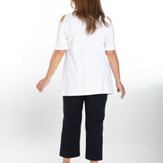 Panta Havana cotone navy con baschina