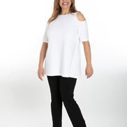 Panta Jackie cotone nero con baschina