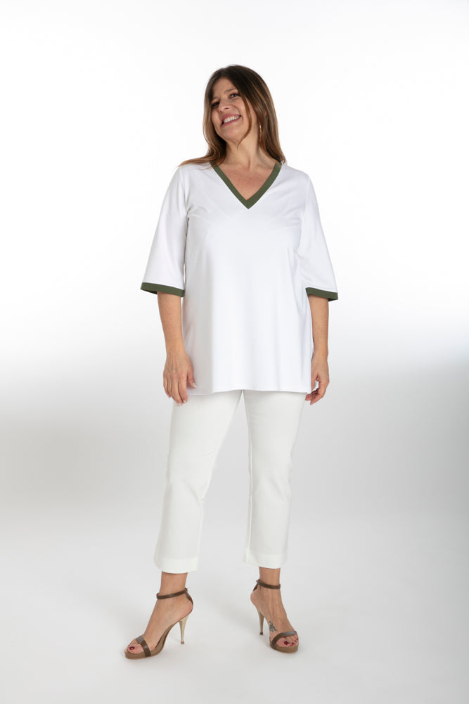 Maglia Napoli bianca profilo militare