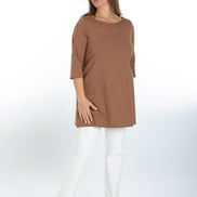 Jackie Trousers in White Cotton with Baschina Waistband