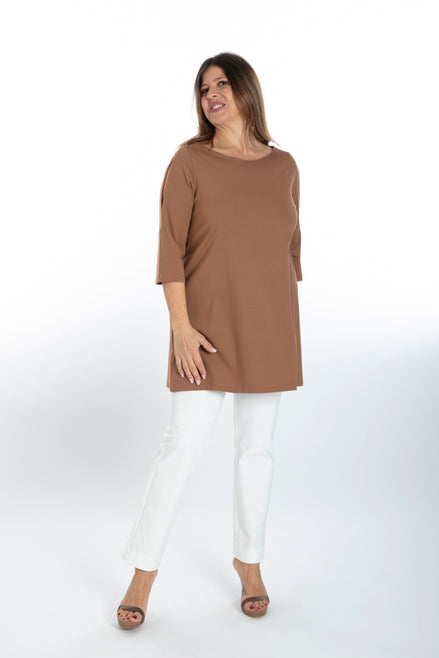 Panta Jackie cotone bianco con baschina