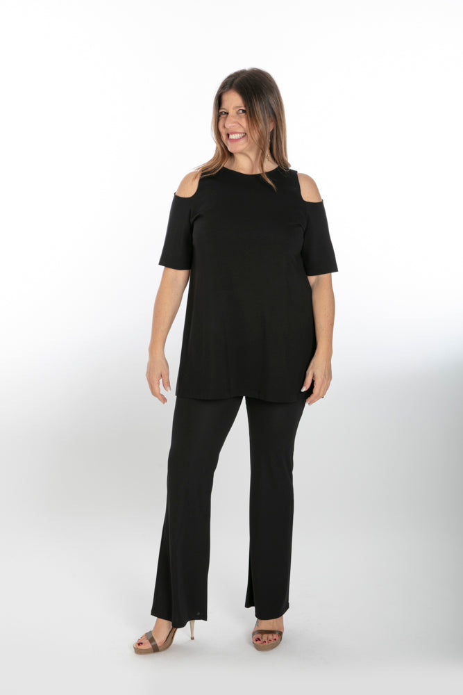 Panta Milano fluido nero con baschina
