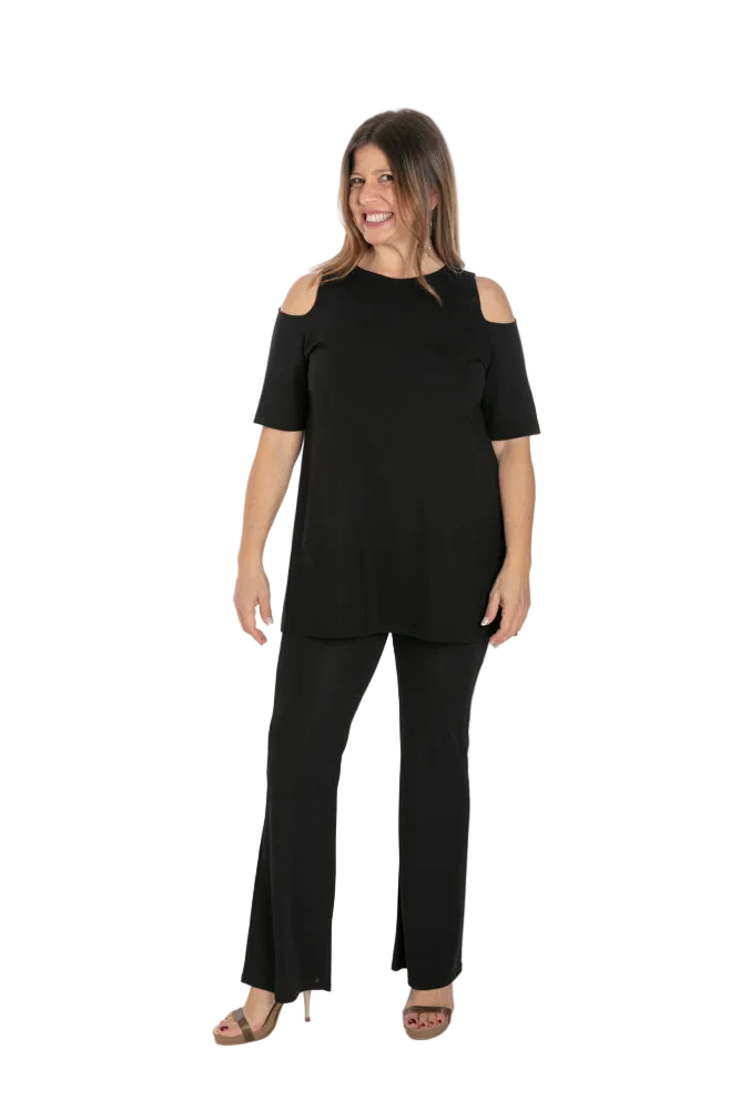 Panta Milano fluido nero con baschina