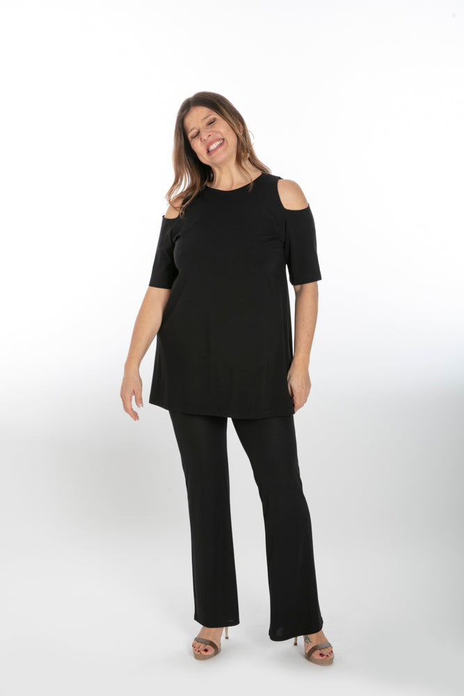 Panta Milano fluido nero con baschina