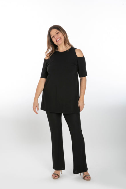 Panta Milano fluido nero con baschina
