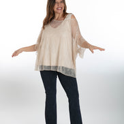 Jeans flare caviglia punto milano cotone jeans