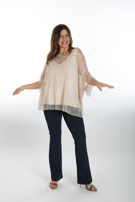 Jeans flare caviglia punto milano cotone jeans