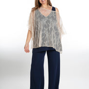 Easy Paros Fluid Top in Navy