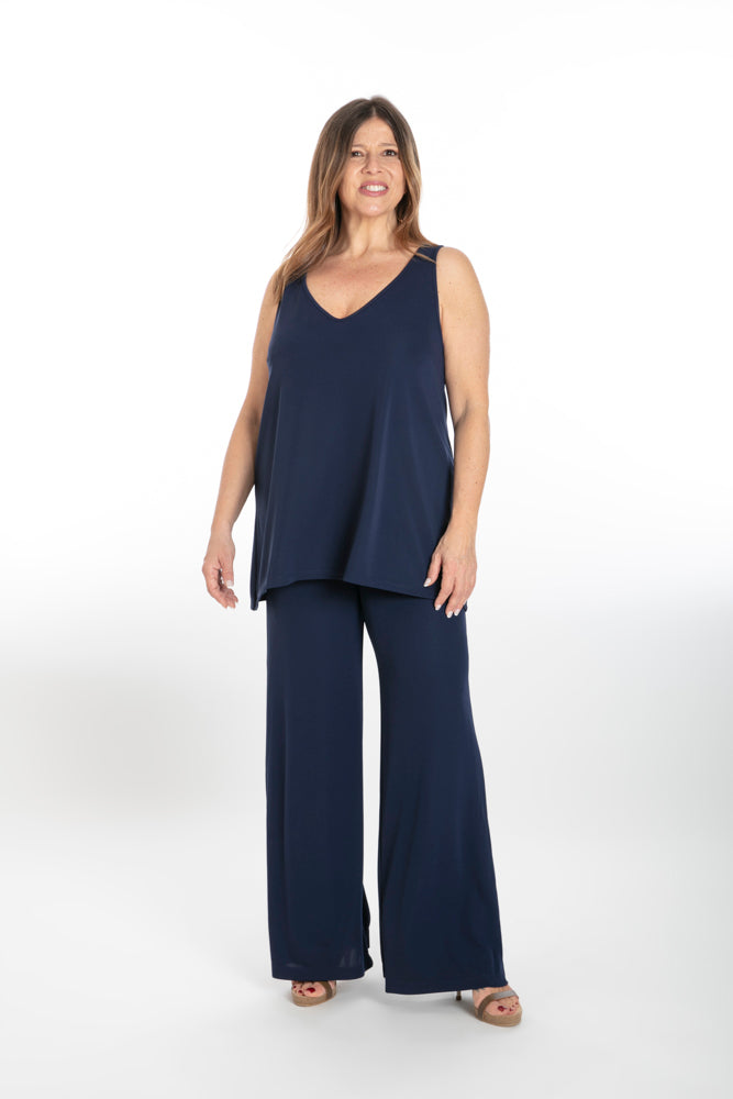 Easy Paros Fluid Top in Navy