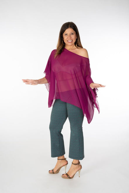 Capri Top in Cyclamen Voile