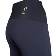 Panta Milano in punto milano cotone blu navy