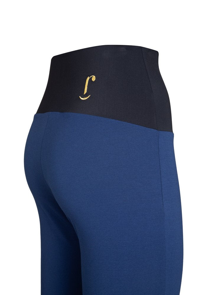 Panta Audrey cotone blu chiaro con baschina