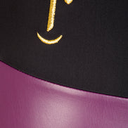 Panta Paris ecopelle viola con baschina