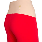 Audrey Trousers in Red Cotton with Baschina Waistband