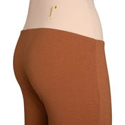Audrey Trousers in Tan Cotton with Baschina Waistband