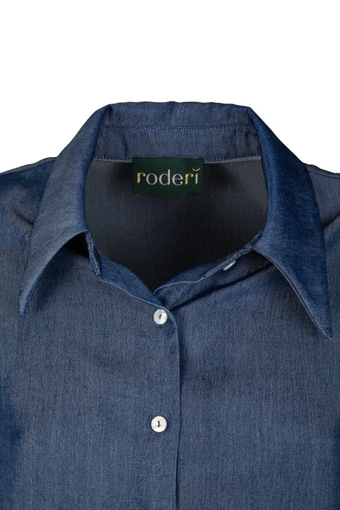 Camicia Milano in satin effetto jeans