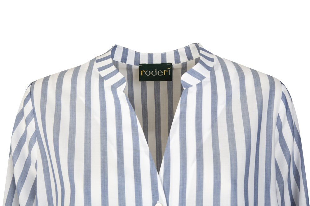 Camicia Vulcano riga bianca blu