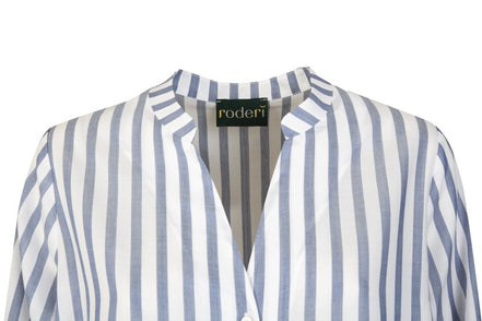 Camicia Vulcano riga bianca blu