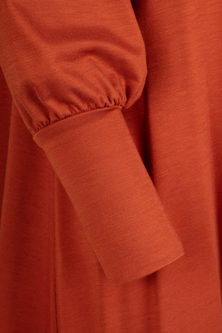 Maglia lunga in jersey Greta cannella