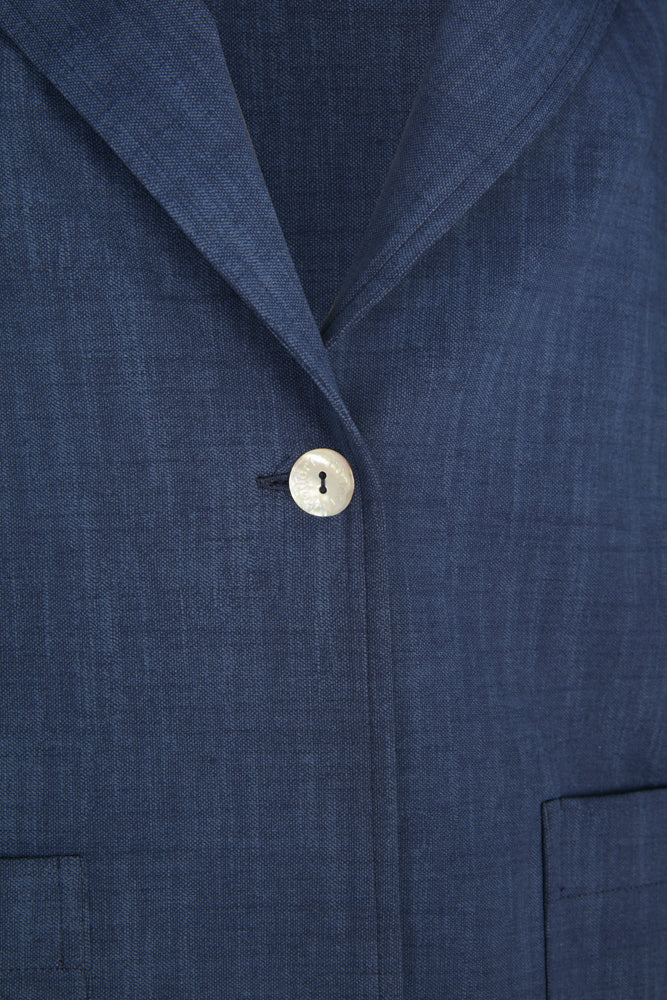Blazer Berlin punto milano cotone blu chiaro delavè