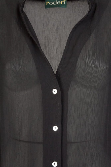 Procida Jacket in Black Technical Chiffon