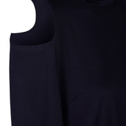 Maglia in jersey Ischia manica lunga blu con oblò