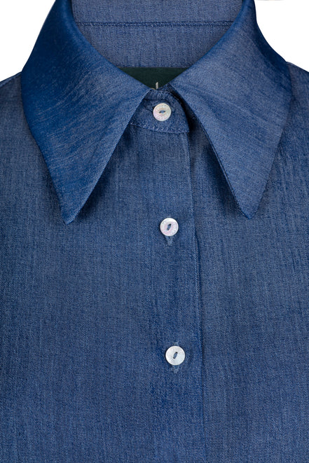 Camicia donna London in satin jeans
