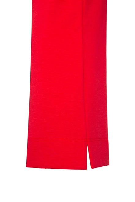 BB Trousers in Red Cotton with Baschina Waistband