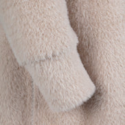 Maglia Alice felpa over pelouche cipria