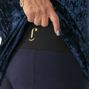 Panta Firenze punto milano blu con baschina
