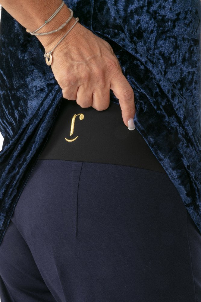 Panta Firenze punto milano blu con baschina